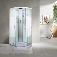 Cabine de douche WC multifonctionnelle moderne de luxe, unité de salle de bain préfabriquée avec receveur en céramique, écologique, facile à nettoyer, douche vapeur au sol