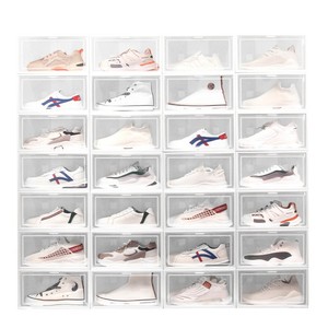 Hot sale plastic transparent shoe box dust-proof and moisture-proof shoe storage box