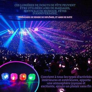 Bagues lumineuses LED clignotantes qui brillent dans le noir, accessoires de fête, bagues scintillantes en diamant pour les décorations de mariage et de enterrement de vie de jeune fille - Product Image 4