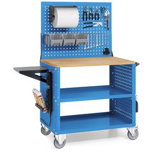 Clever Large Fami chariot à trois étages avec plateau en bois, 300kg - Product Image 1