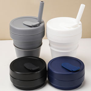 Cangkir kopi lipat hadiah promosi botol air dapat dilipat silikon cangkir minum portabel dengan bibir - Product Image 4