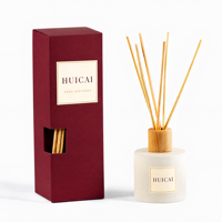 Boîte en papier kraft personnalisée avec logo imprimé pour flacon diffuseur à bâtonnets, avec séparateur, pour coffret cadeau, vente en gros