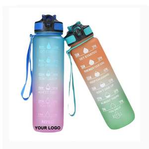 Botella de Agua Aislada para Gimnasio, Regalo Corporativo 2025, Botella de Agua de Plástico con Logotipo Personalizado Impreso y Pajita - Product Image 1