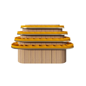 Góndola circular de madera para tienda de dulces, estantería de madera para supermercados - Product Image 6