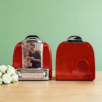 Caja de Música de Plástico de Estilo Nuevo, Jukebox Creativo con Álbum de Fotos Personalizable, Regalo para el Día de la Madre y San Valentín