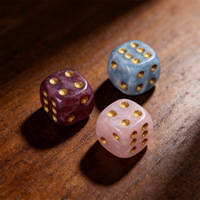 Dés en résine colorés en forme d'arbre avec coins arrondis et motif à points ; Ensembles de dés personnalisables pour jeux de table et de bar/KTV
