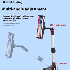 Support de <span class=keywords><strong>tablette</strong></span> mobile rétractable pour tableau de bord créatif, diffusion en direct, réglage multi-angles, support multifonctionnel pour - Product Image 2