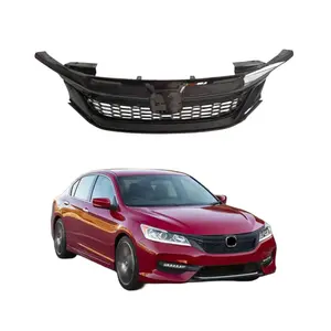 Rejilla delantera negra para coche de alta calidad, Honda Accord, parachoques delantero deportivo, Kit de rejilla superior, modificación