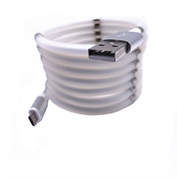 Personalizado 1M 2M 3M Cable de carga Micro USB de cuerda automática Bobina magnética para teléfonos móviles Computadoras Escáneres de código de barras Auriculares