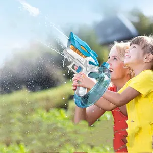 Pistola de água mecânica funky para carregamento, brinquedo elétrico de longo alcance e emissão contínua, pistola de água de alta pressão para brinquedos ao ar livre de verão