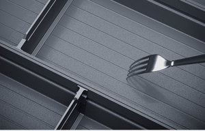 Accesorios de cocina Organizador de utensilios extraíbles Bandeja de cubiertos de aluminio antiarañazos - Product Image 4