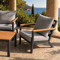 L-förmige Gartenmöbel-Sofas mit anpassbarem Layout für L-förmige Eckflächen zur Terrassenrenovierung