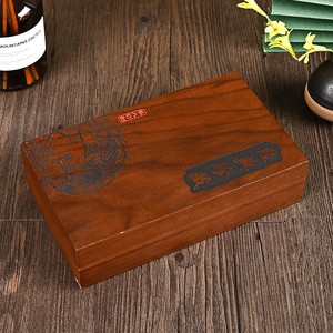 Caja de Almacenamiento de Madera Hecha a Medida, Rectangular, Color Madera Natural, Pintura Mate en Aerosol, Tipo Vertical, para Joyería de Jade, Ámbar y Sellos - Product Image 3