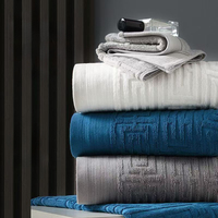 Luxury Hotel Grade 100% Cotton Bath Towels Thick Soft Absorbent Wholesale Custom Towel Set