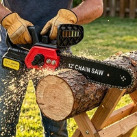 Scie à chaîne sans balais DP-72112, lame de 12 pouces, batterie 21V, machine à couper le bois pour l'élagage des arbres de jardin, le travail du bois et la coupe du bois