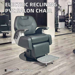 Fauteuil de réception ergonomique moderne en cuir PU durable pour salons de beauté et salons de coiffure - Mobilier de salon inclinable électrique - Product Image 2