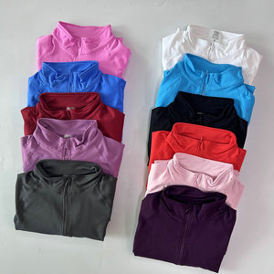 Sudadera con capucha de yoga de manga larga para mujer con media cremallera, abrigo deportivo sin costuras con característica transpirable, tops de ropa deportiva para fitness - Product Image 3