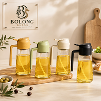 Bouteille pulvérisateur d'huile en verre cylindrique 470 ml avec logo personnalisé, vente en gros, brume fine, sérigraphiée, écologique, pour huile de cuisson et liquides