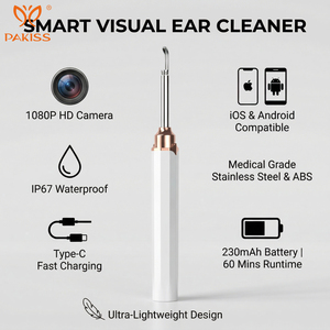 PAKISS Earwax Removal Wifi <strong>Ear</strong> Cleaning Otoscope Integrated Wireless Medical Safe <strong>Ear</strong> <strong>Pick</strong> Tool Camera Electric <strong>Ear</strong> Wax Remover - Product Image 4