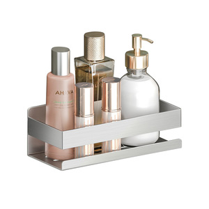 Porte-serviettes mural moderne à double niveau en acier inoxydable 304, étanche, sans perçage, pour salle de bain - Product Image 5