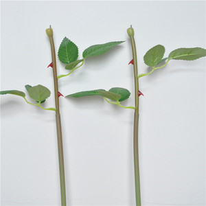 YOPIN-1614 Flor Artificial Individual con Tallo Largo <span class=keywords><strong>de</strong></span> Plástico, <span class=keywords><strong>Rosa</strong></span> para Boda - Product Image 4