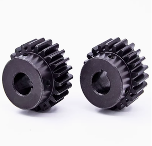 Engrenage droit à 30 dents pour moteur à plateforme convexe, engrenage à crémaillère à trou intérieur de 1 module, 5-17 dents, en acier au carbone noir pour systèmes de convoyage - Product Image 1