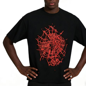 T-shirt boxy court pour homme <span class=keywords><strong>Spader</strong></span> 1-1, 300 g/m², col épais, personnalisable avec logo, noir uni - Product Image 4