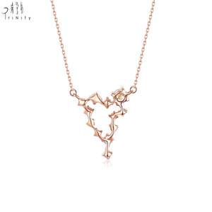 สร้อยคอเพชรแท้ทองคำขาว 18K ดีไซน์ทันสมัยขายดี สำหรับเป็นของขวัญวันครบรอบสำหรับผู้หญิง - Product Image 3