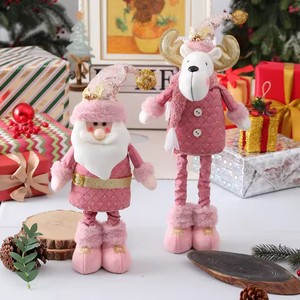 Nuevo producto navideño transfronterizo, patas largas telescópicas rosas, tema navideño, muñeco de nieve, muñeco de alce, juguete, decoración de ventana - Product Image 2