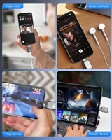 Adaptor Konverter Headphone 8 Pin ke USB Tipe C 2 in 1, Mendukung Panggilan Video Ponsel, Musik, dan Pengisian Daya Cepat 45w