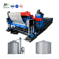 Máquina Formadora de Rollos de Láminas para Silo de Almacenamiento de Granos, de Acero Galvanizado Corrugado, con Bomba y Caja de Cambios