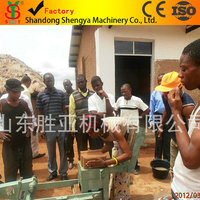 Machine à briques en terre compressée QMR2-40, machine manuelle à briques en argile emboîtables