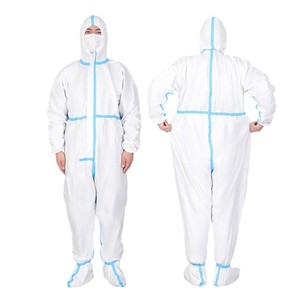 Pakaian pelindung penutup proteksi tinggi sekali pakai setelan lompat untuk semprot dicat, rumah sakit, pertanian, Mineral - Product Image 1
