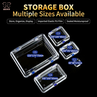 Boîte de rangement pliable carrée anti-oxydation pour bijoux, montres, jouets culturels, boîte transparente scellée portable
