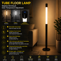 Lampe sur pied LED ronde à CCT réglable, lampe sur pied intelligente, lampe sur pied verticale, DC12V, extension réglable, CEI90, pour salon moderne, bureau