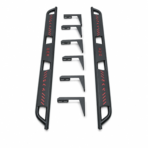 Marchepieds latéraux robustes en acier au carbone pour pick-up Toyota Hilux, à fixer par boulons, antidérapants, revêtement poudré, antirouille - Product Image 1
