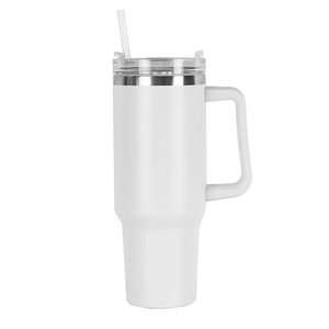 Almacén de EE. UU., tapas a prueba de fugas de viaje de 40 oz, taza de vaso de 40 oz con revestimiento de polvo aislado de acero inoxidable de doble pared para <span class=keywords><strong>coche</strong></span> con asa - Product Image 1