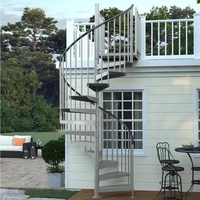CBMmart vente chaude haut de gamme Villa extérieur escalier extérieur métal fer escalier en spirale