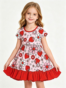 <span class=keywords><strong>Robe</strong></span> Courte à Manches Courtes Ruidian Nouvelle Collection en Gros pour Enfants, <span class=keywords><strong>Robe</strong></span> Décontractée en Bambou pour Petites Filles, Vêtements d'Été pour Tout-Petits - Product Image 5