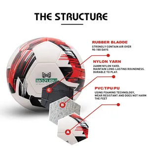 Best Selling Official Size 1 2 3 4 5 PU Custom Design Leather Football Futsal Outdoor Soccer Ball Football