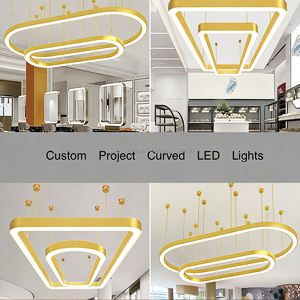 โคมไฟระย้าวงแหวน LED รุ่น TW5075C สีทอง ดีไซน์ทันสมัย สไตล์อินดัสเทรียล เหมาะสำหรับสำนักงาน ร้านค้า ล็อบบี้ และโครงการต่างๆ - Product Image 3