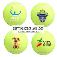 Grande balle de tennis gonflable de 9.5 pouces pour balle de tennis signée, jeux de tennis cadeau, balle de tennis pour animaux de compagnie bienvenue couleur et logo personnalisés