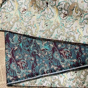 Nouvelle mode chine dragon motif imitation chanson brocart jacquard fil teint tissu pour vêtements - Product Image 5