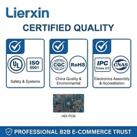 Circuit imprimé multicouche HDI personnalisé 1-24 couches avec vias aveugles/encastrés, finition de surface ENIG - Service d'assemblage PCBA OEM/ODM Lierxin Guangdong Chine