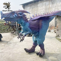 Costume de dinosaure Velociraptor réaliste et personnalisé pour enfants, idéal pour les parcs d'aventure, avec structure en acier légère et imperméable, parfait pour les centres commerciaux