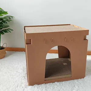 C4P kedi oyuncak oluklu kağıt tırmalama kurulu kedi scratch karton ev