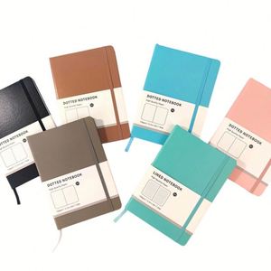 Journals <b>A5</b> Notebooks College Ruled Hardcover Notebook Pu Leather Notepad Holder for School Light Multicolor Promotion - Product Image 3