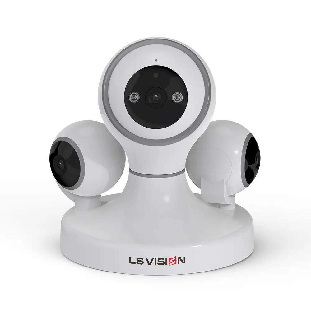 Ls Vision 6mp Indoor Wifi Security Cctv Camera Met Audio Ptz Drie Lenzen Cmos Sensor Compressie Formaat H.265