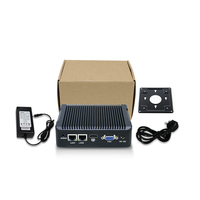 Mini PC Dual-Com Windows 10/11 Linux avec chipset Intel J1900, 4 Go de mémoire vidéo, RAM DDR3, disque dur, sans ventilateur, pour prise US/EU/AU/CN