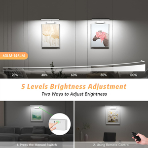 Wireless Picture <b>Lights</b> for Wall Rechargeable Battery with Remote, Art Lighting with <b>Timer</b> and Dimmable for Display, Gallery - Product Image 5